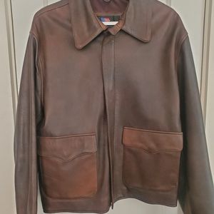 US Wings Indiana Jones Leather Bomber Jacket
